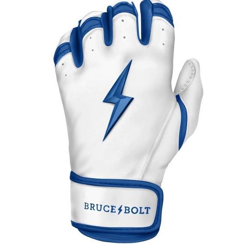 Youth Bruce Bolt Chrome Series Short Cuff Baseball Batting Gloves - Primary Image