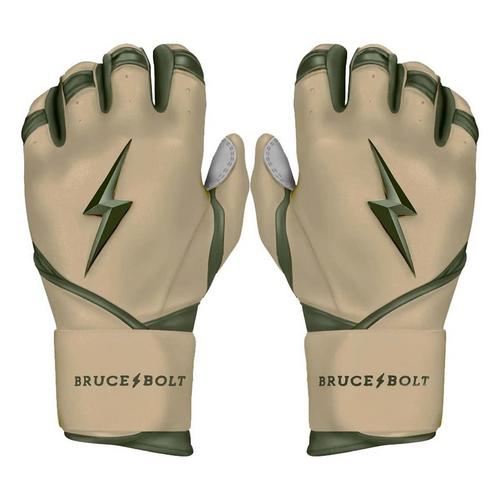 Adult Bruce Bolt Premium Pro Series Long Cuff Baseball Batting Gloves - Primary Image