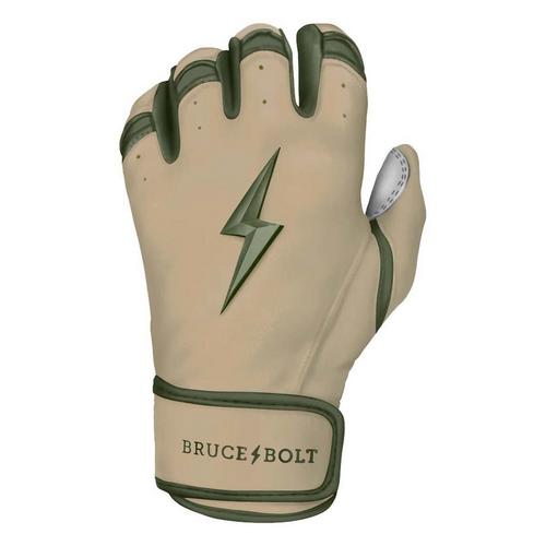 Adult Bruce Bolt Premium Pro Series Short Cuff Baseball Batting Gloves - Primary Image