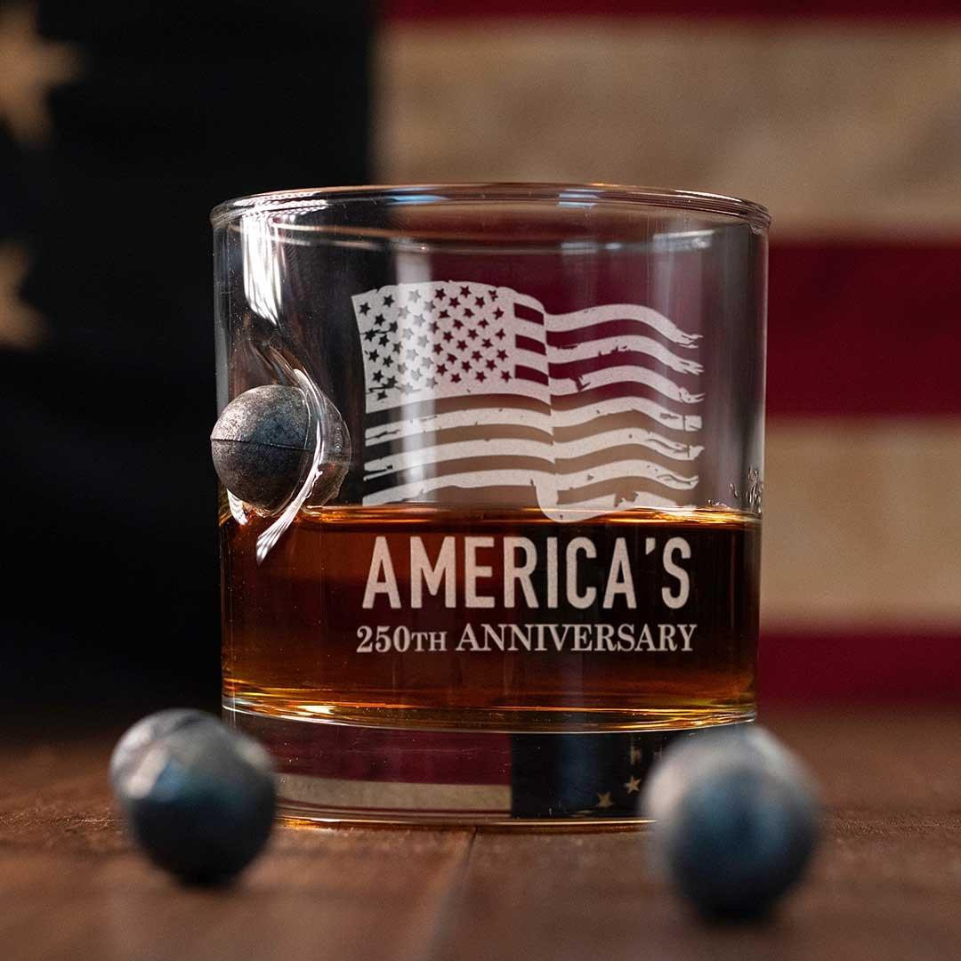 BenShot America's 250th Anniversary Musket Ball Rocks Glass - BenShot