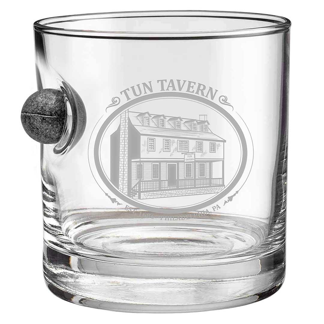 BenShot America's 250th Anniversary Tun Tavern Musket Ball Rocks Glass - BenShot
