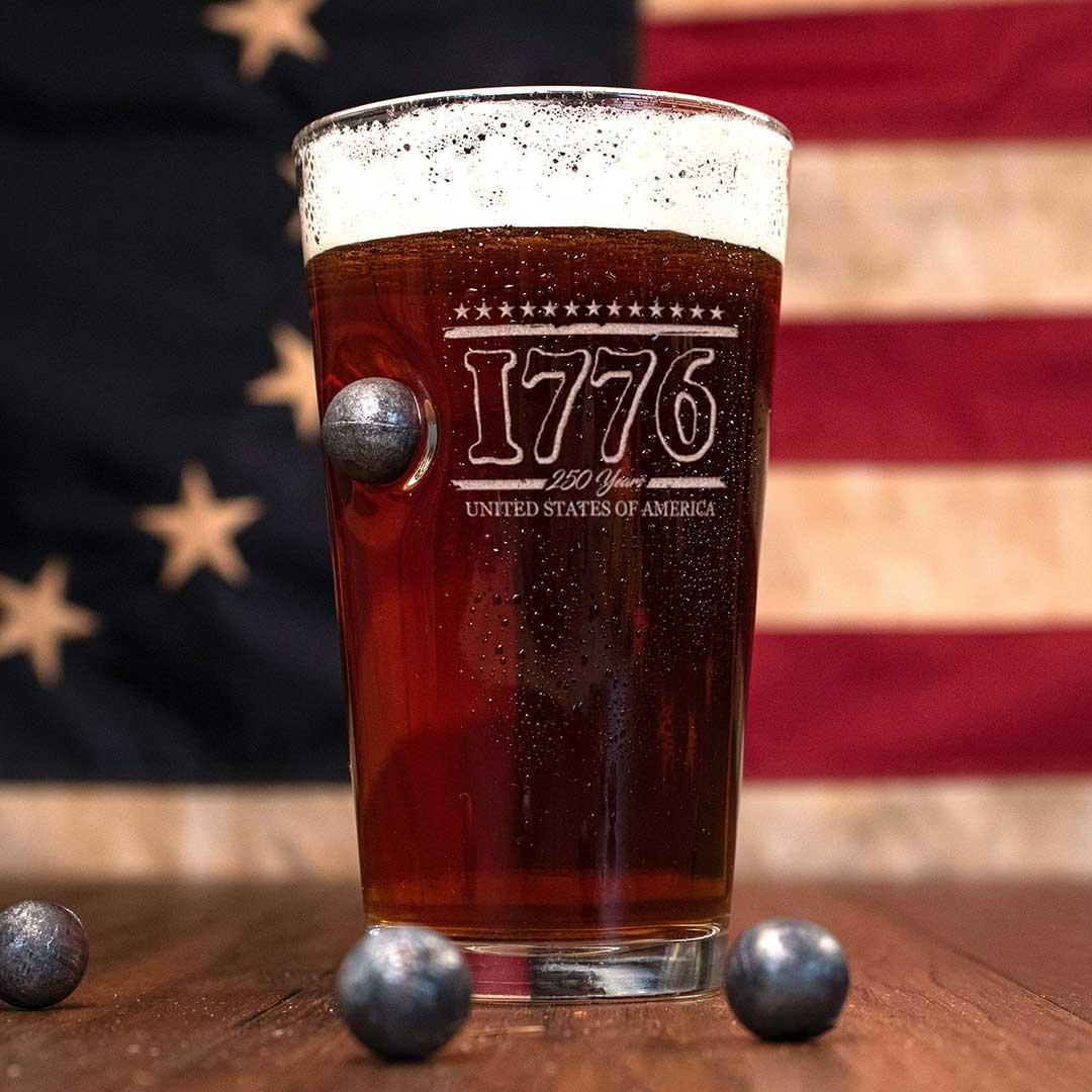 BenShot America's 250th Anniversary 1776 Musket Ball Pint Glass - BenShot