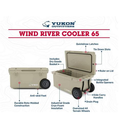 チビタレル⭐︎NZクローラーjr⭐︎ジョイクロ148F⭐︎マグタンクフリーXL付き Yukon Outfitters 65qt Wind River YKO Wheeled Cooler | SCHEELS.com