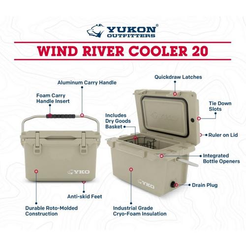 Yukon Outfitters Wind River YKO 20QT Hard Cooler - Primary Image