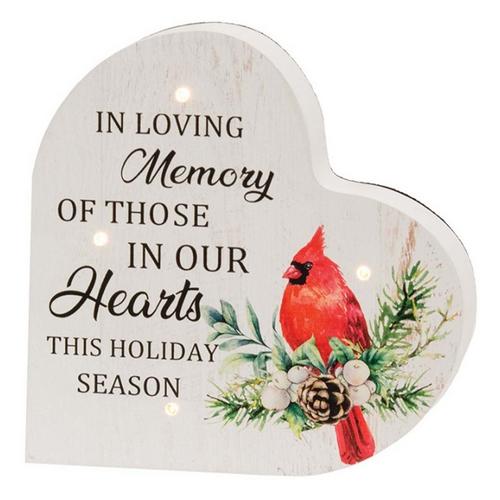 Bright Ideas Cardinal Heart Sitter with Lights (Styles May Vary) - Primary Image