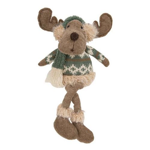 Bright Ideas Teal Dangle Leg Nordic Sweater Reindeer - Primary Image