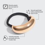 Kitsch Gold Metal Cloud Cuff Elastic Hair Tie - Thumbnail 2 of 7
