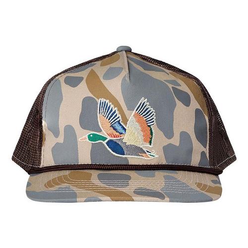 Kids' Burlebo Retro Camo Duck Snapback Hat - Primary Image