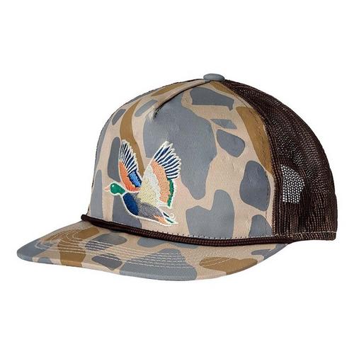 Kids' Burlebo Retro Camo Duck Snapback Hat - Primary Image