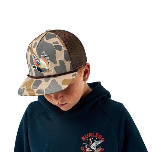 Kids' Burlebo Retro Camo Duck Snapback Hat - Primary Image