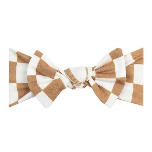 Baby Girls' Copper Pearl Knit Bow Headband - Primary Image