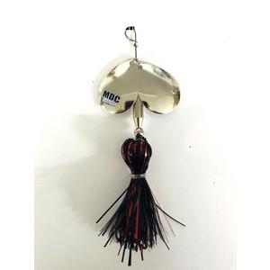Black Red Nickel - Musky Mayhem MDC Micro Double Cowgirl Bucktail