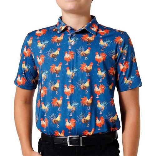 Boys' Waggle Golf Rooster Golf Polo - Primary Image
