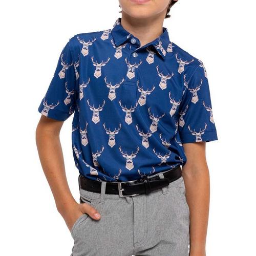 Kids' Waggle Golf Kentucky Buck Performance Polo - Primary Image