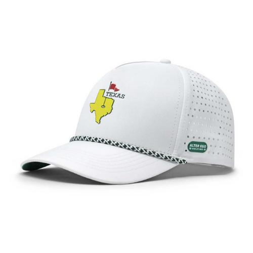 Alter Ego Running Coaster Splash White/Green Texas Golf Snapback Hat - Primary Image