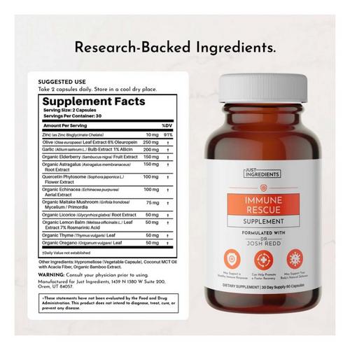 Just Ingredients Immune Rescue - Primary Image