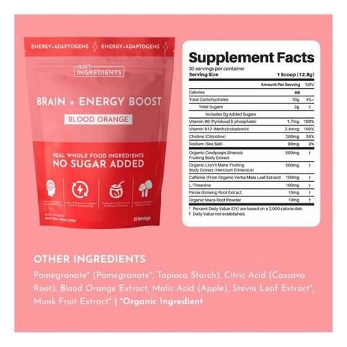 Just Ingredients Brain + Energy Boost - Primary Image