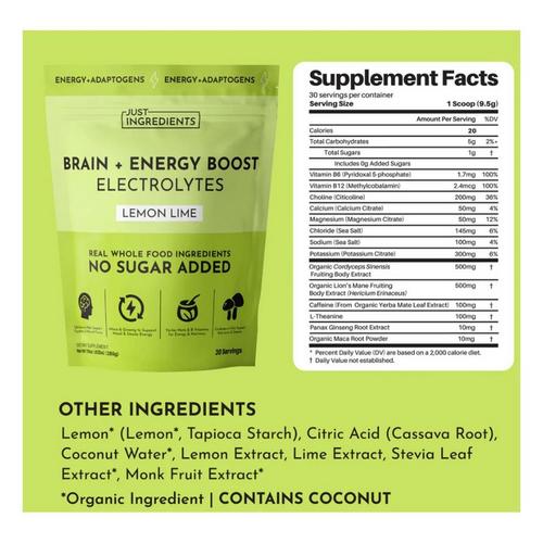 Just Ingredients Brain + Energy Boost - Primary Image