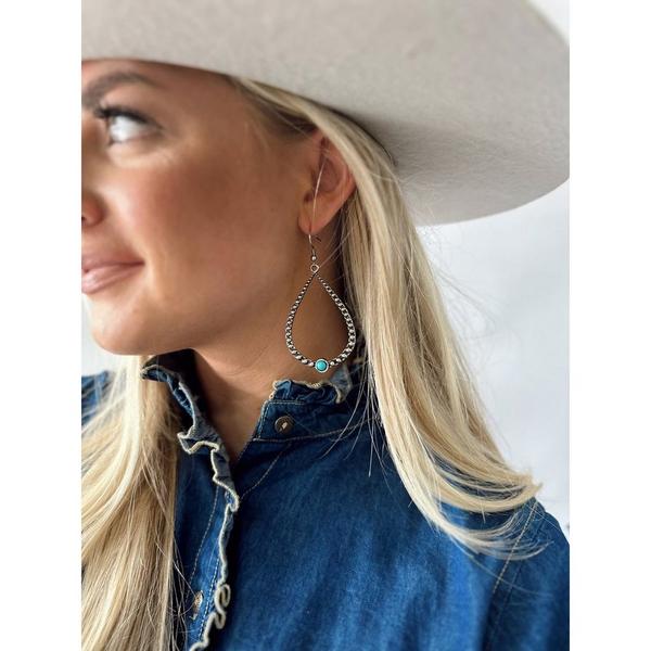 West and Co. Hammered Teardrop Earrings