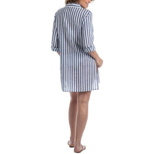Women's Dotti Striped Beach Dress Swim Cover Up - Primary Image
