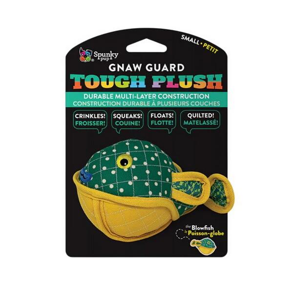 Spunky Pup Neon Tough Blowfish Dog Toy