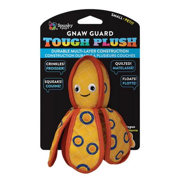 Spunky Pup Neon Tough Octopus Dog Toy