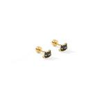 LINNY CO Black Cat Screwback Stud Earrings - Thumbnail 1 of 2