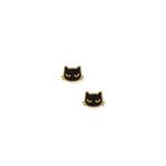 LINNY CO Black Cat Screwback Stud Earrings - Thumbnail 2 of 2