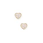 LINNY CO Volleyball Heart Screwback Stud Earrings - Thumbnail 3 of 3