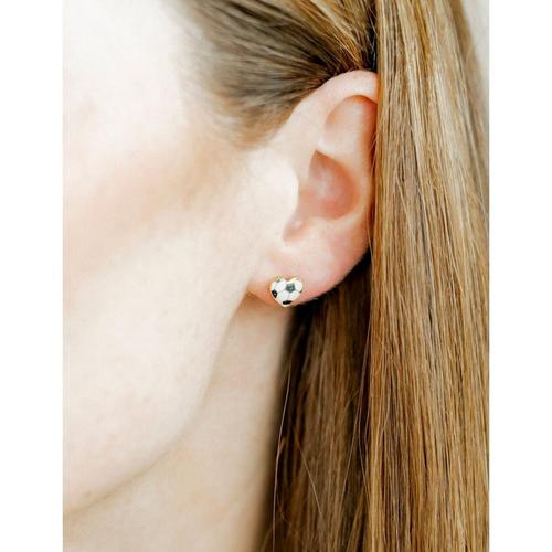 LINNY CO Soccer Heart Screwback Stud Earrings - Primary Image