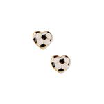 LINNY CO Soccer Heart Screwback Stud Earrings - Thumbnail 3 of 3