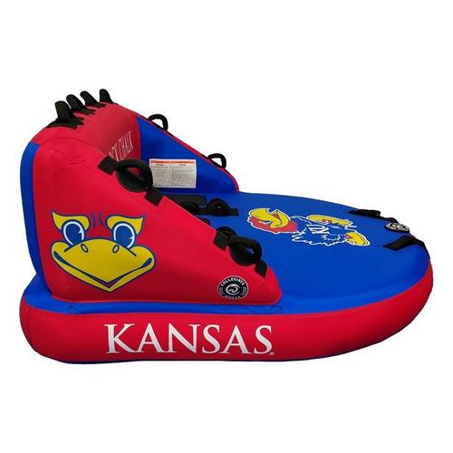 Collegiate Waves Kansas Jayhawks The Coach Sofa 3-Person Towable Tube - Primary Image