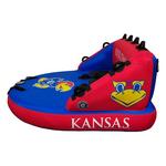 Collegiate Waves Kansas Jayhawks The Coach Sofa 3-Person Towable Tube - Thumbnail 3 of 8