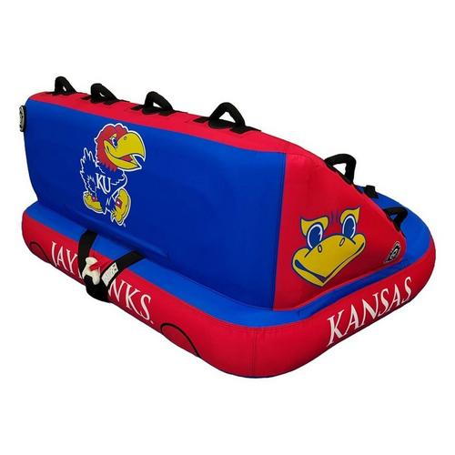 Collegiate Waves Kansas Jayhawks The Coach Sofa 3-Person Towable Tube - Primary Image
