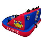 Collegiate Waves Kansas Jayhawks The Coach Sofa 3-Person Towable Tube - Thumbnail 5 of 8