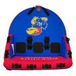 Collegiate Waves Kansas Jayhawks The Coach Sofa 3-Person Towable Tube - Thumbnail 6 of 8