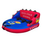 Collegiate Waves Kansas Jayhawks The Coach Sofa 3-Person Towable Tube - Thumbnail 7 of 8