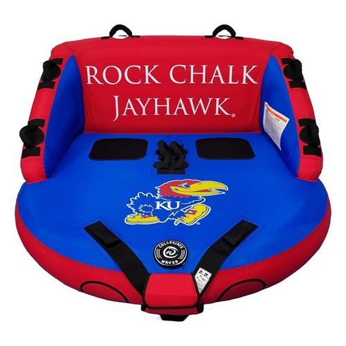 Collegiate Waves Kansas Jayhawks The Captain Sofa 2-Person Towable Tube - Primary Image