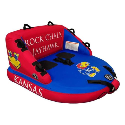 Collegiate Waves Kansas Jayhawks The Captain Sofa 2-Person Towable Tube - Primary Image