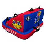 Collegiate Waves Kansas Jayhawks The Captain Sofa 2-Person Towable Tube - Thumbnail 7 of 8