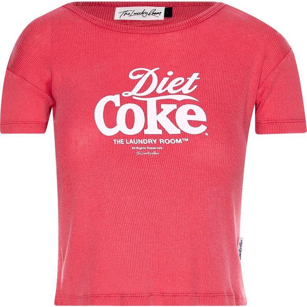 Women's The Laundry Room Diet Coke Baby Tee T-Shirt Small Vintage Red