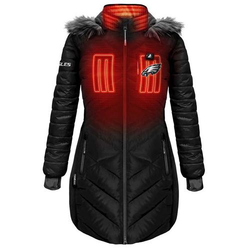 ActionHeat Women's Philadelphia Eagles 5V Long Puffer Battery Heated Jacket - Primary Image