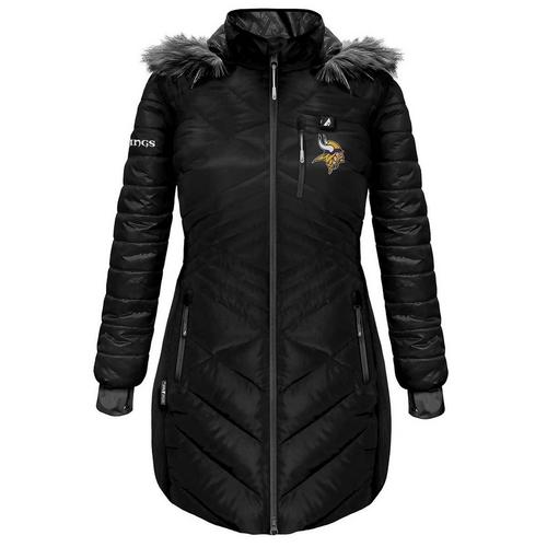 ActionHeat Women's Minnesota Vikings 5V Long Puffer Battery Heated Jacket - Primary Image