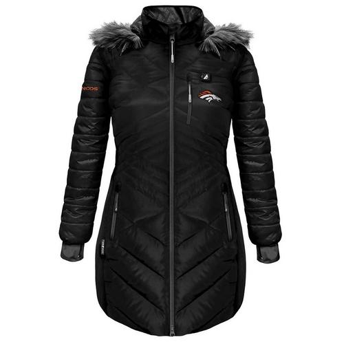 ActionHeat Women's Denver Broncos 5V Long Puffer Battery Heated Jacket - Primary Image