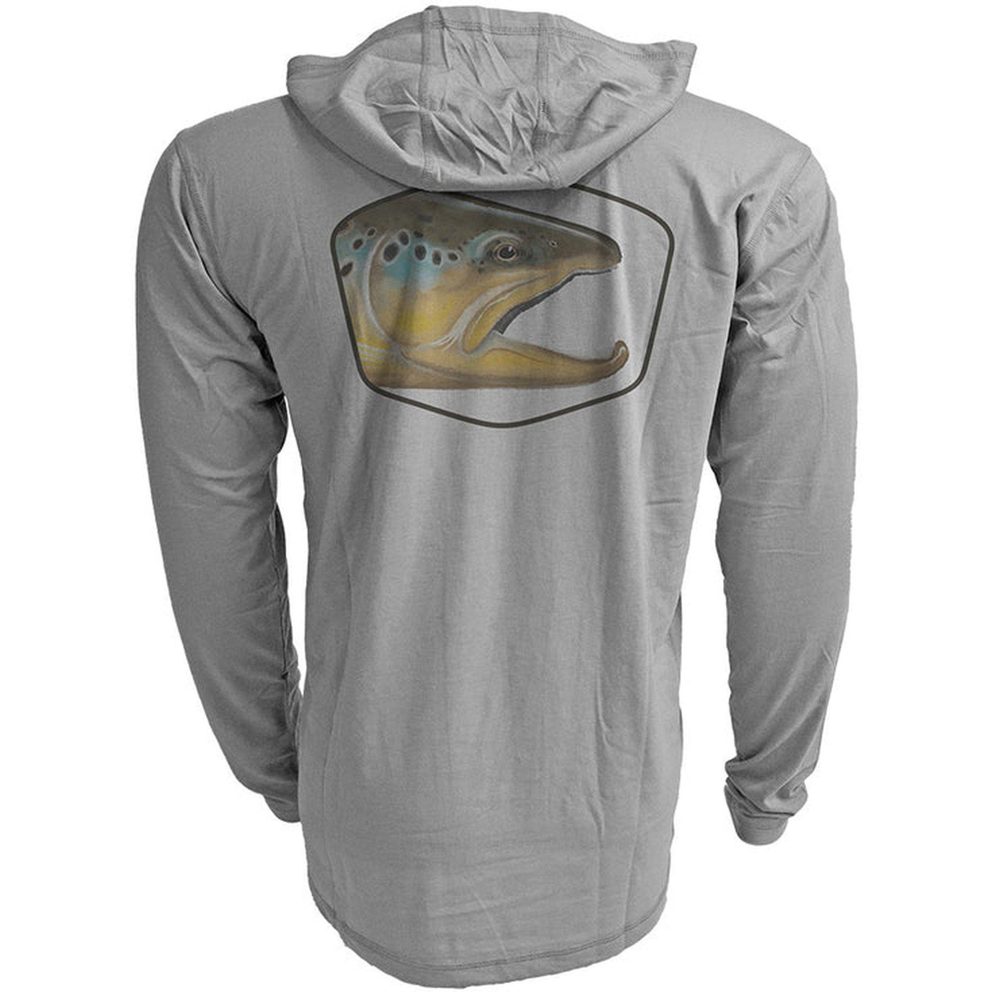 Men's RepYourWater Trutta Portrait Merino Breeze Long Sleeve Hooded Fly Fishing Shirt