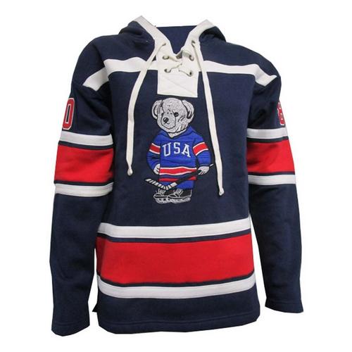 Lowsport Kids' USA 1980 Miracle on Ice Bear Lace Sweatshirt - Primary Image