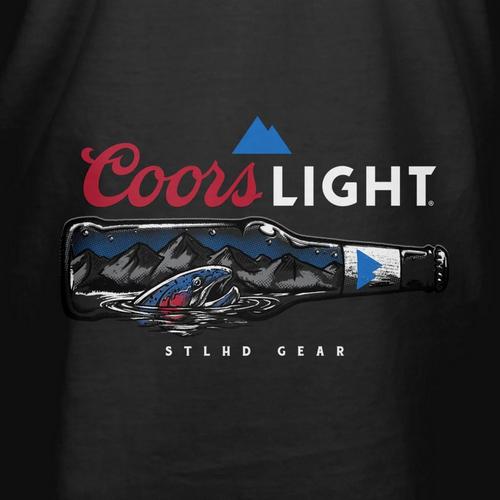 Men's STLHD STLHD X Coors Light Bottlescape Fly Fishing T-Shirt - Primary Image