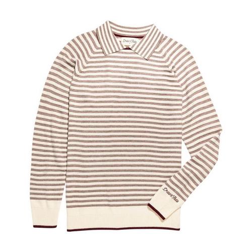 Women's Draw and Fade Carter Stripe Long Sleeve Polo - Primary Image