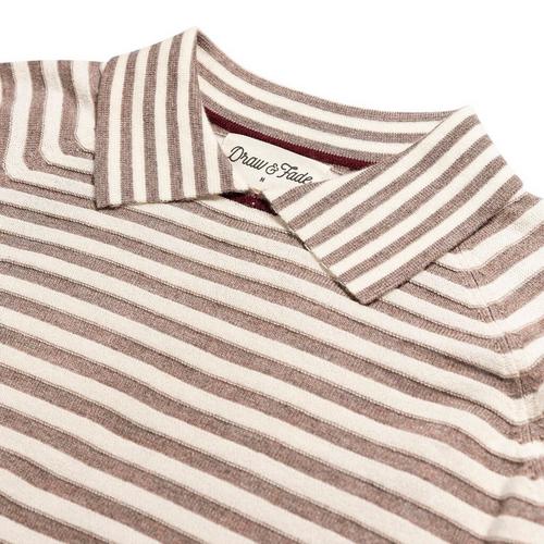 Women's Draw and Fade Carter Stripe Long Sleeve Polo - Primary Image