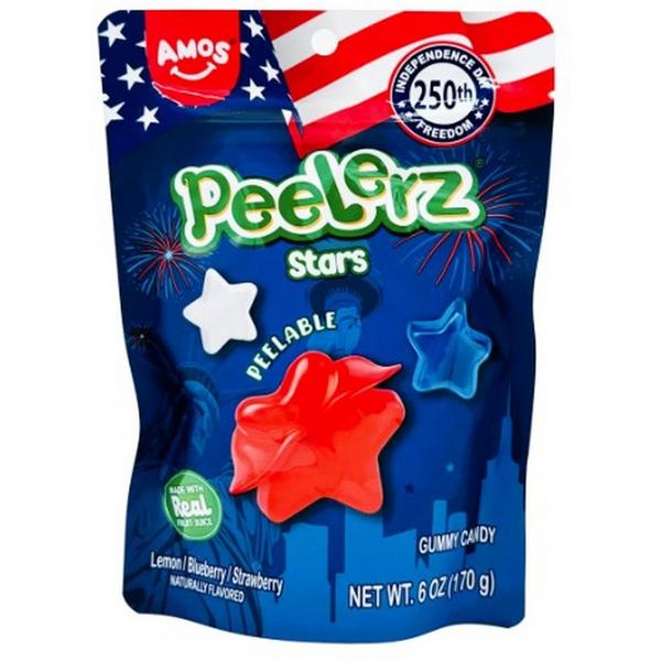 Amos Peelerz Red/White/Blue Stars Gummy